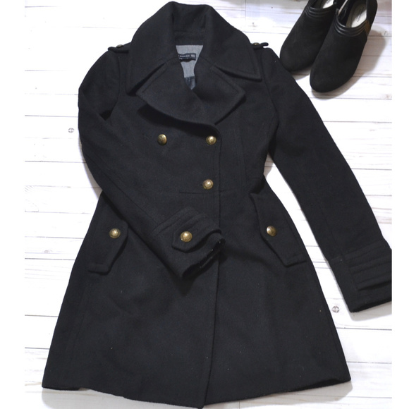 Zara Jackets & Blazers - Zara Double Breasted Pea Wool Coat XS